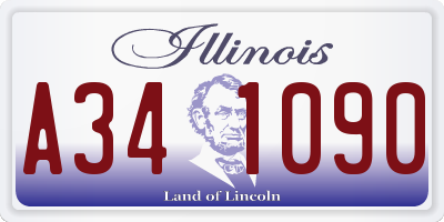 IL license plate A341090