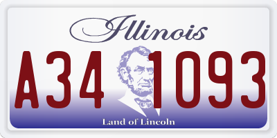 IL license plate A341093