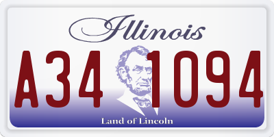 IL license plate A341094