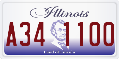 IL license plate A341100