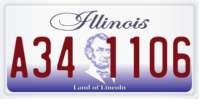 IL license plate A341106