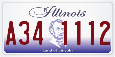 IL license plate A341112
