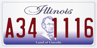 IL license plate A341116
