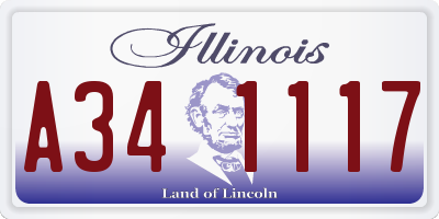 IL license plate A341117