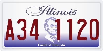 IL license plate A341120