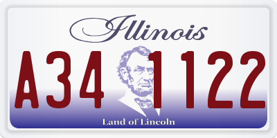 IL license plate A341122