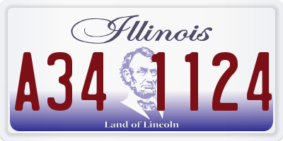 IL license plate A341124