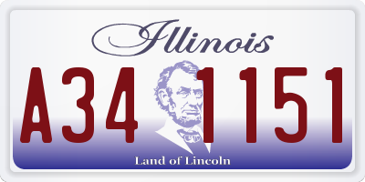 IL license plate A341151