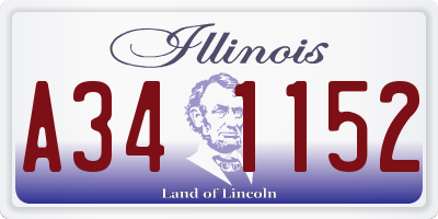 IL license plate A341152