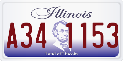 IL license plate A341153