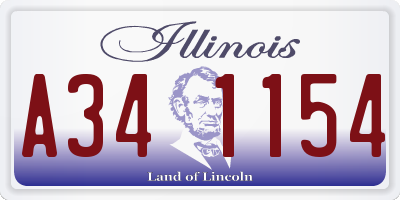 IL license plate A341154