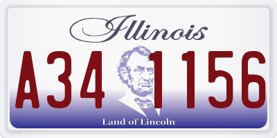 IL license plate A341156