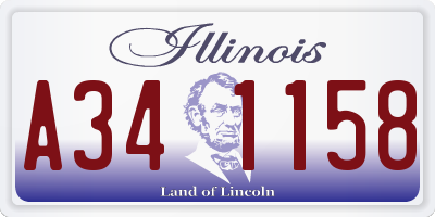 IL license plate A341158