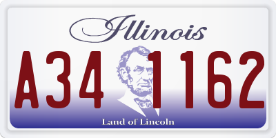 IL license plate A341162