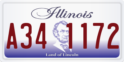 IL license plate A341172