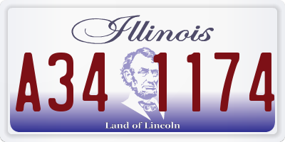 IL license plate A341174