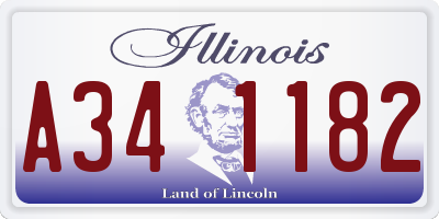 IL license plate A341182