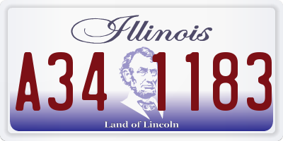 IL license plate A341183