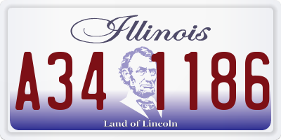IL license plate A341186