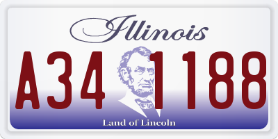 IL license plate A341188