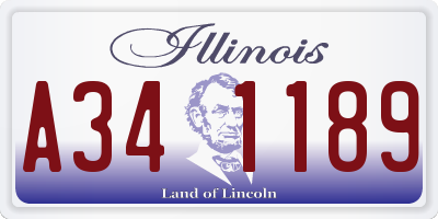 IL license plate A341189