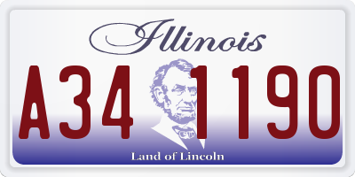 IL license plate A341190