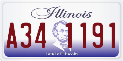 IL license plate A341191