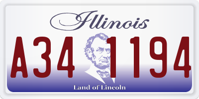 IL license plate A341194