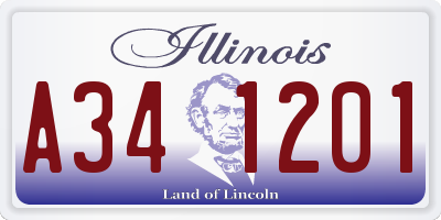 IL license plate A341201