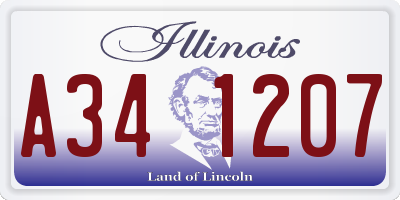IL license plate A341207