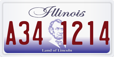 IL license plate A341214
