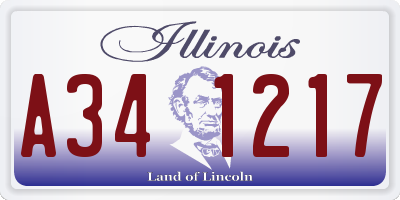 IL license plate A341217