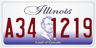IL license plate A341219