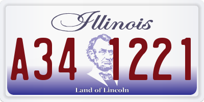 IL license plate A341221