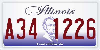 IL license plate A341226