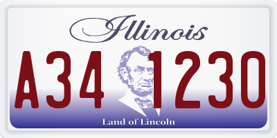 IL license plate A341230