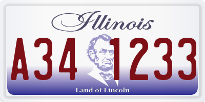 IL license plate A341233