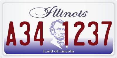 IL license plate A341237