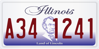 IL license plate A341241