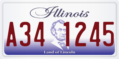 IL license plate A341245