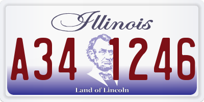 IL license plate A341246