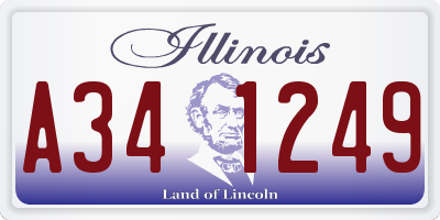 IL license plate A341249