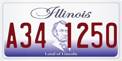 IL license plate A341250