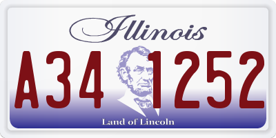 IL license plate A341252
