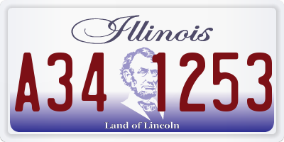 IL license plate A341253
