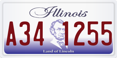 IL license plate A341255
