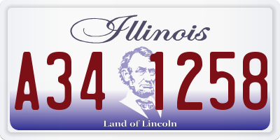 IL license plate A341258