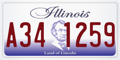 IL license plate A341259