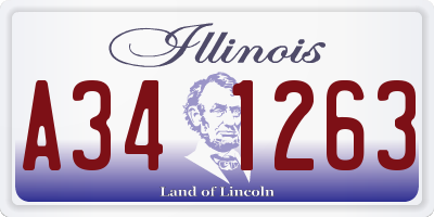 IL license plate A341263