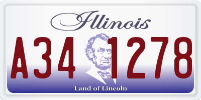 IL license plate A341278